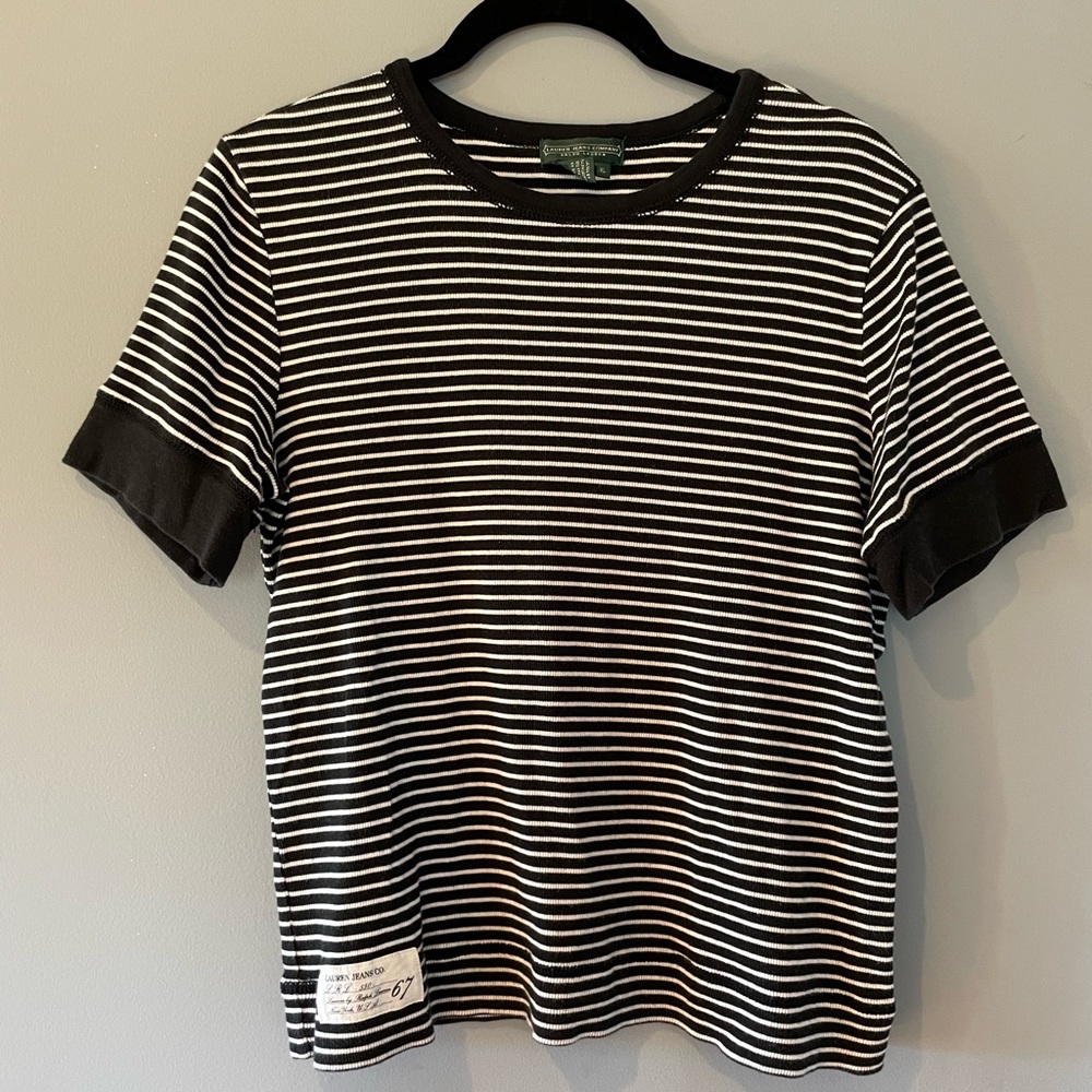 3 for $15- Lauren Jeans Co. Striped Knit Top Size XL *Good used condition